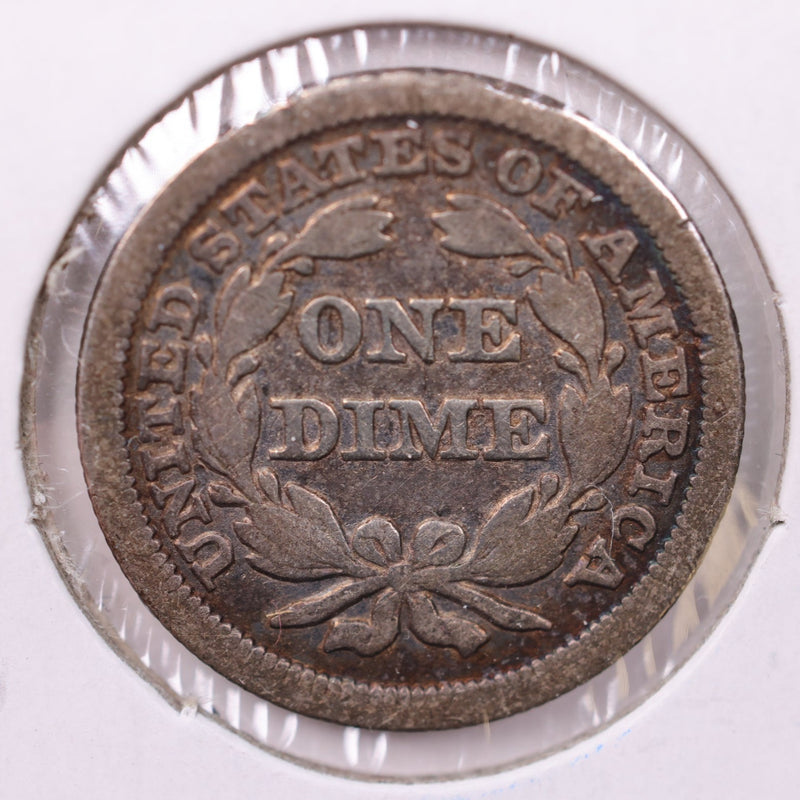 1855 Seated Liberty Silver Dime., V.F., Store Sale