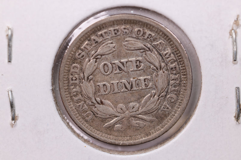 1856 Seated Liberty Silver Dime., V.F+., Store Sale