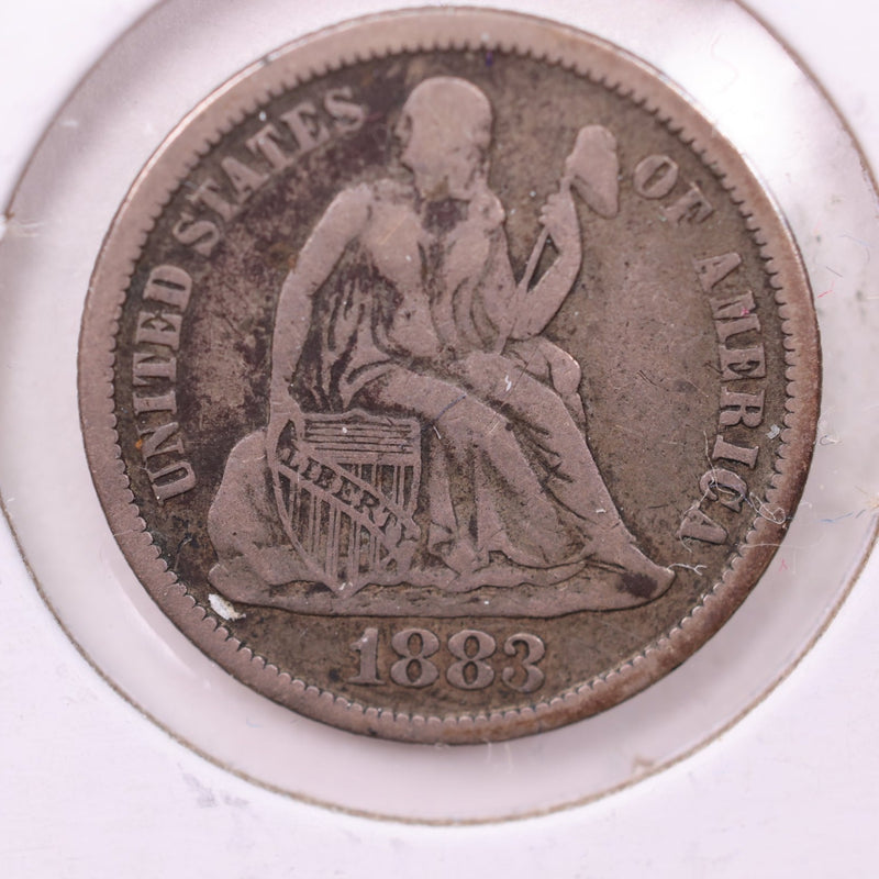 1883 Seated Liberty Silver Dime., V.F., Store Sale