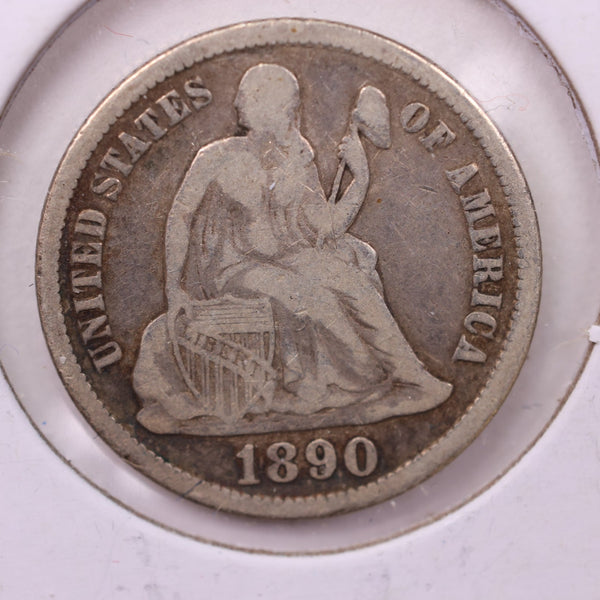 1890-S Seated Liberty Silver Dime., Fine., Store Sale #18976