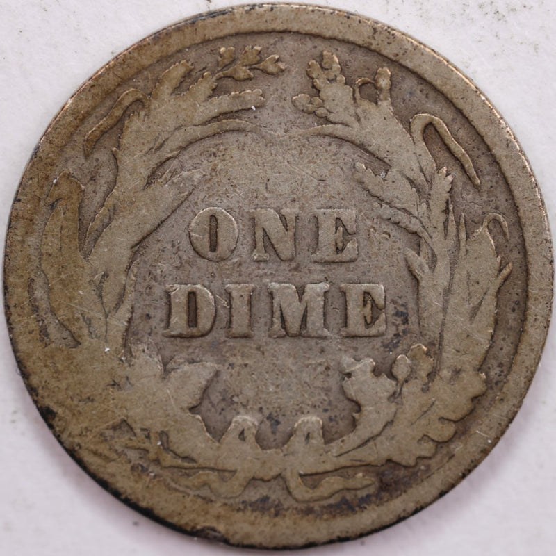 1892 Barber Silver Dime, Good Circulated Coin, Store