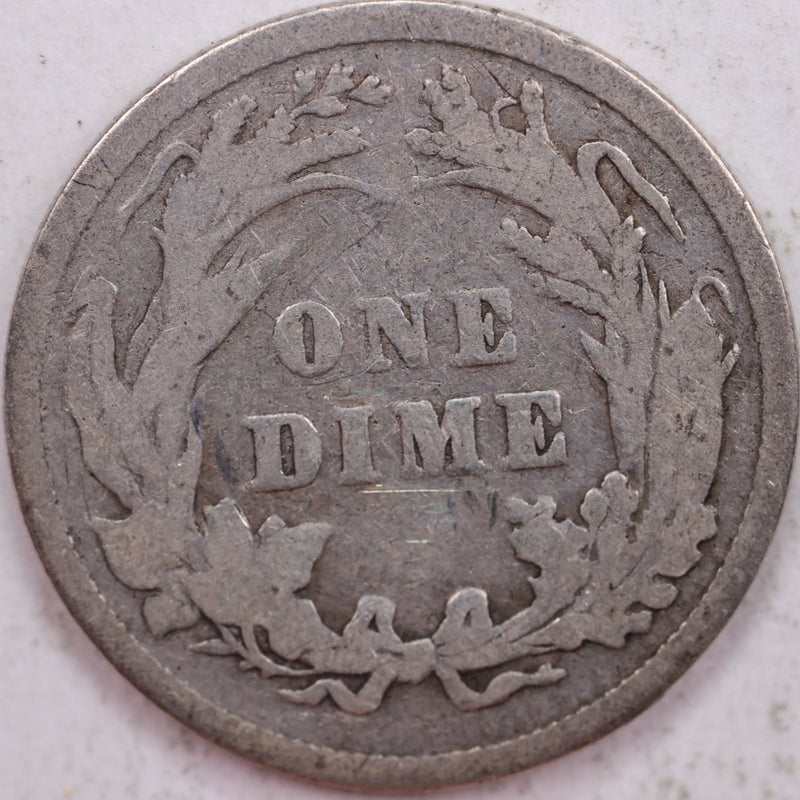 1898 Barber Silver Dime, Good Circulated Coin, Store