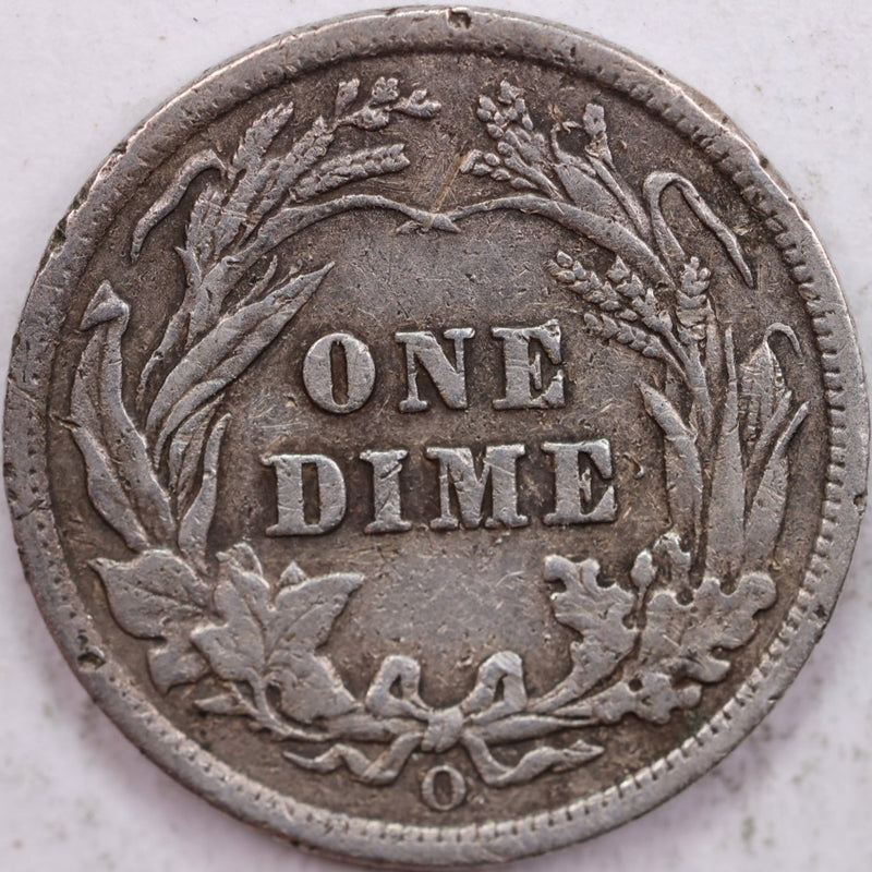 1905-O Barber Silver Dime, Fine Circulated Coin, Store