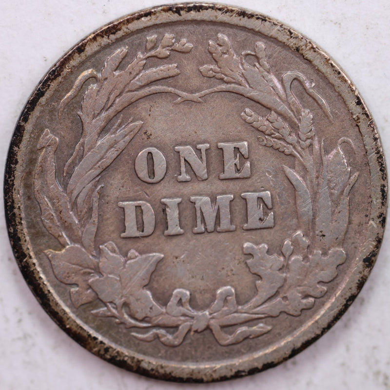 1911 Barber Silver Dime, Very Fine Circulated Coin, Store