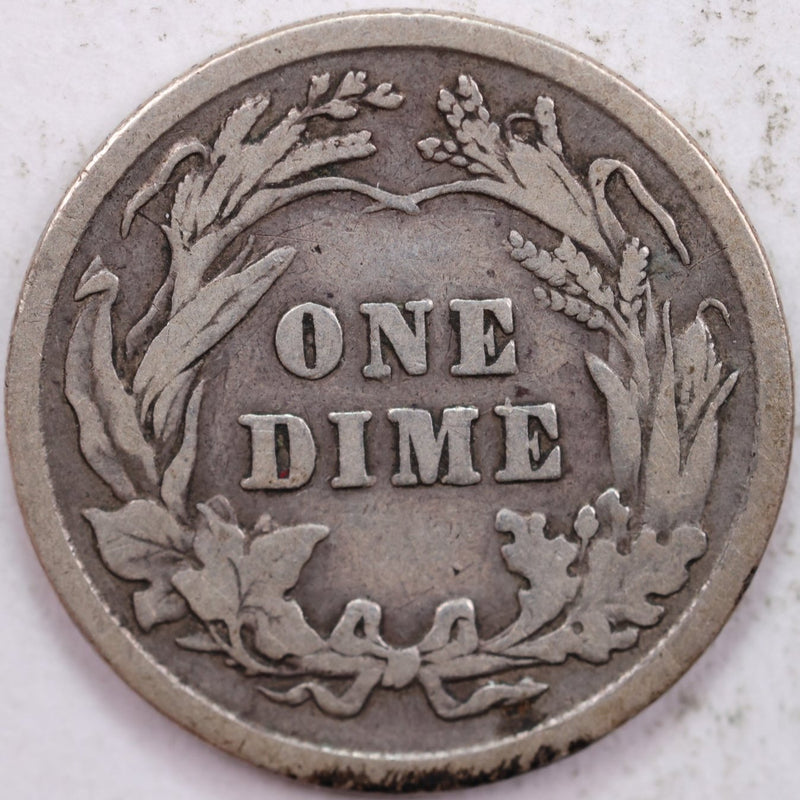 1911 Barber Silver Dime, Fine Circulated Coin, Store