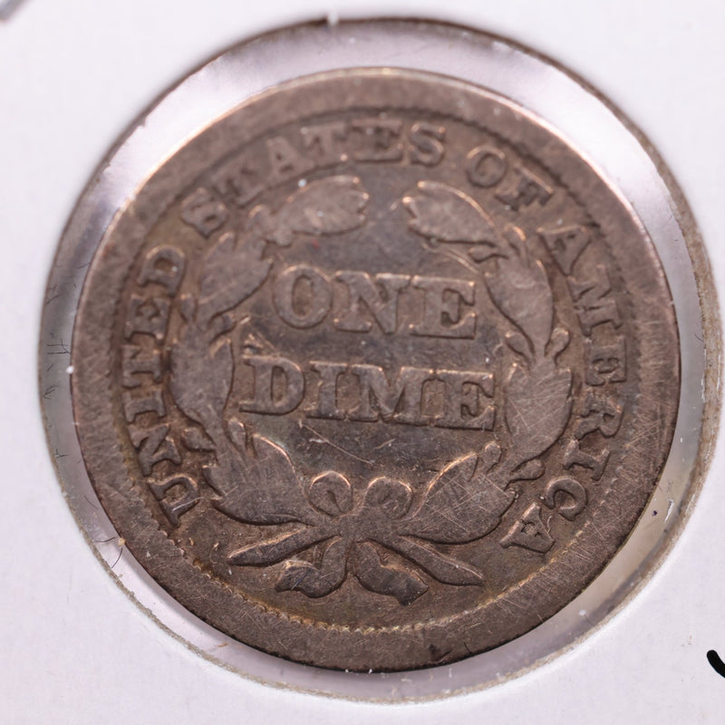 1850 Seated Liberty Silver Dime., V.F., Store Sale