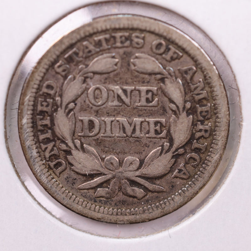 1850 Seated Liberty Silver Dime., V.F+., Store Sale