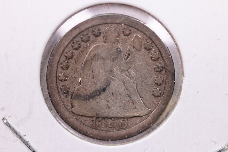 1850-O Seated Liberty Silver Dime., V.G., Store Sale