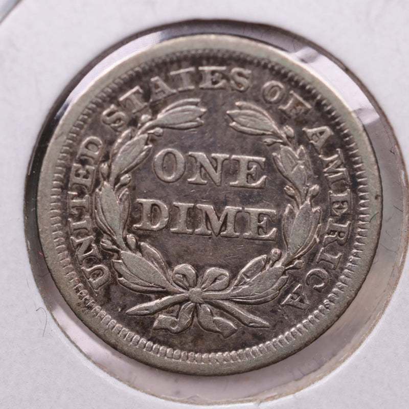 1851 Seated Liberty Silver Dime., V.F., Store Sale