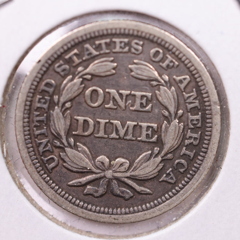 1853 Seated Liberty Silver Dime., X.F +, Store Sale