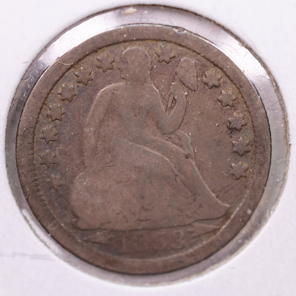 1853-O Seated Liberty Silver Dime., V.G. +., Store Sale #19044