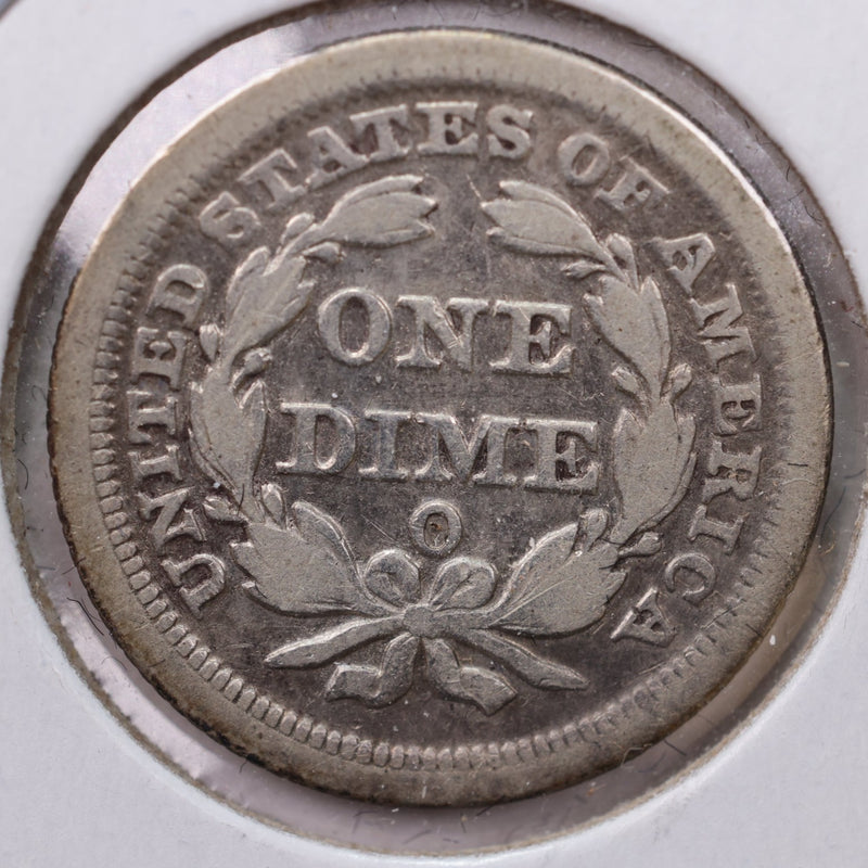 1853-O Seated Liberty Silver Dime., V.F. +., Store Sale