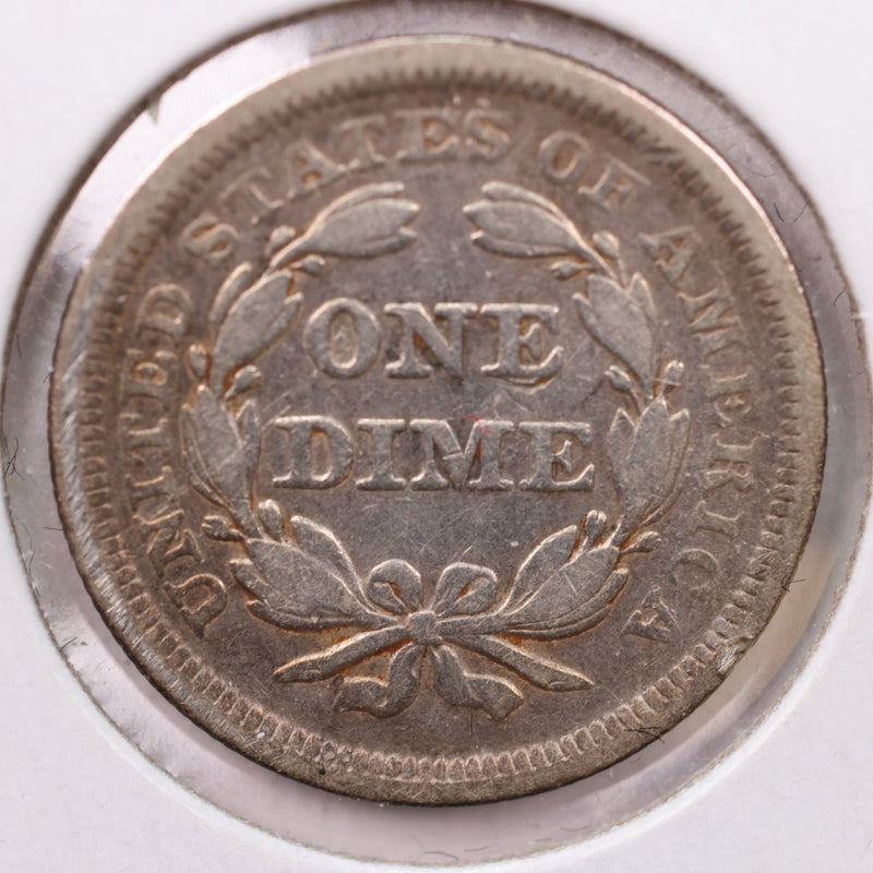 1854 Seated Liberty Silver Dime., X.F., Store Sale