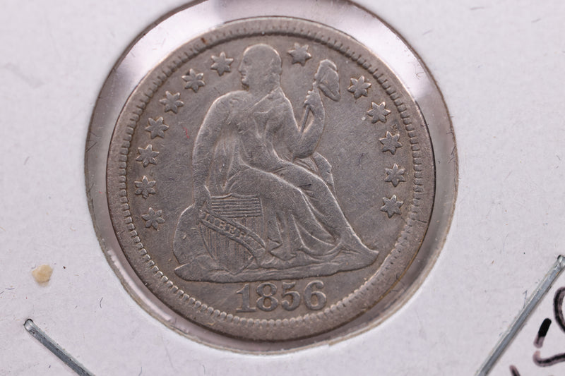 1856 Seated Liberty Silver Dime., X.F., Store Sale