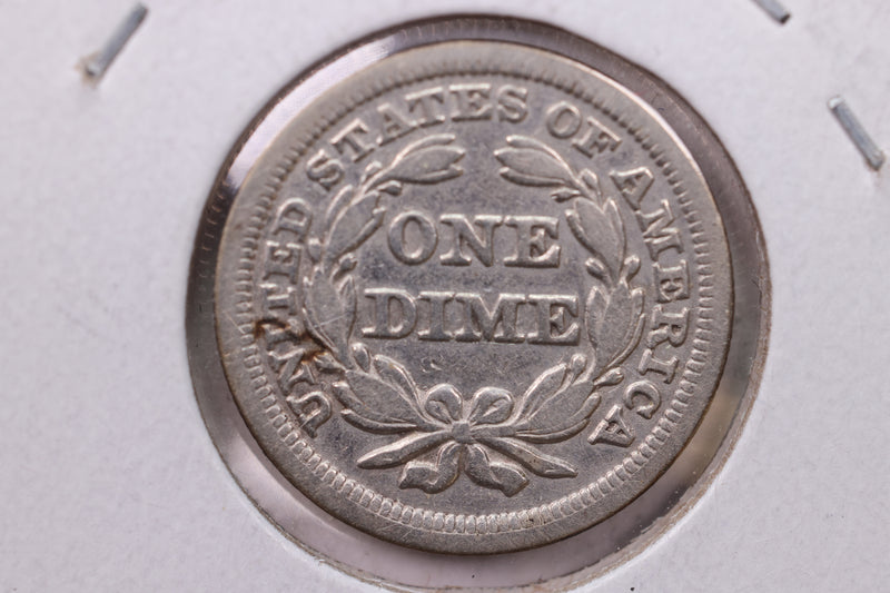 1856 Seated Liberty Silver Dime., X.F +., Store Sale