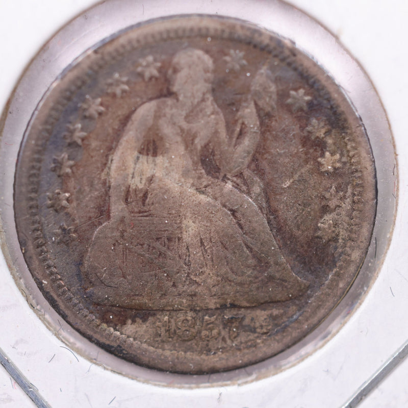 1857-O Seated Liberty Silver Dime., V.F., Store Sale