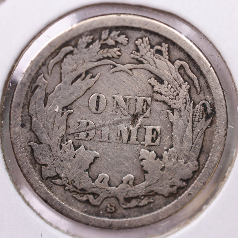 1861-S Seated Liberty Silver Dime., X.F., Details., Store Sale