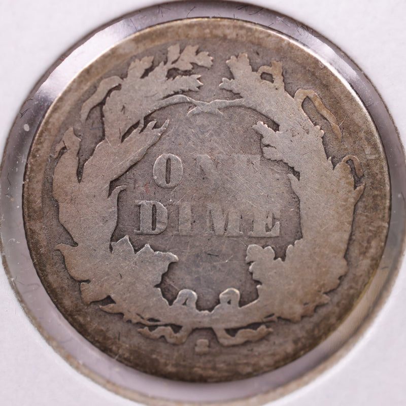 1863-S Seated Liberty Silver Dime., V.G +., Store Sale