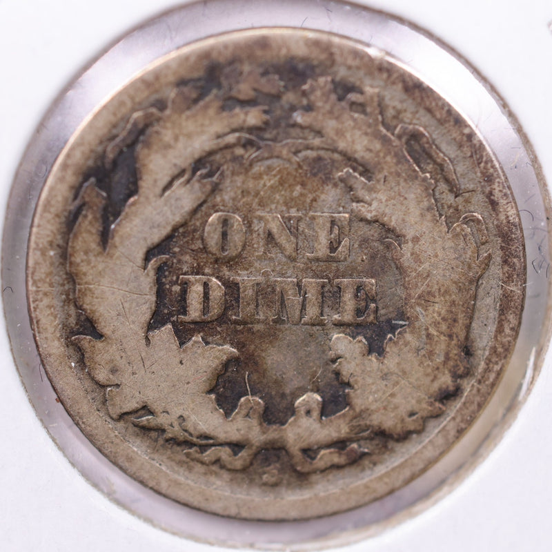 1864-S Seated Liberty Silver Dime., V.F +., Store Sale