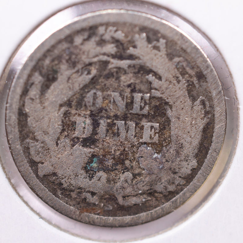 1864-S Seated Liberty Silver Dime., V.F +., Store Sale