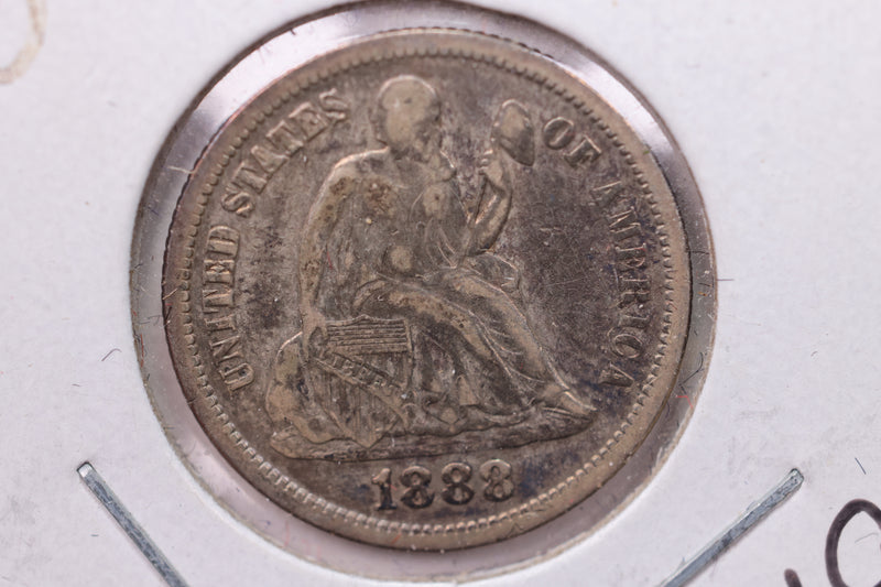 1888 Seated Liberty Silver Dime., X.F., Store Sale