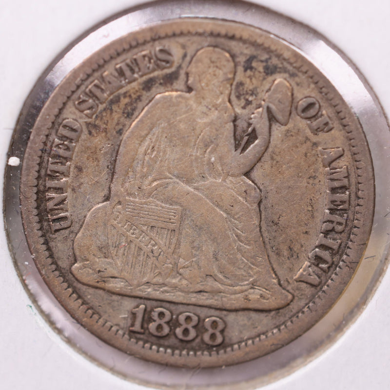 1888-S Seated Liberty Silver Dime., X.F., Store Sale