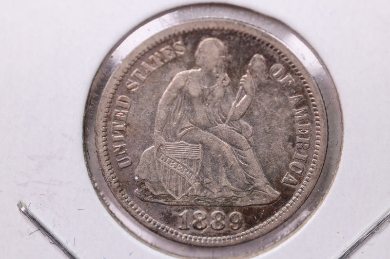 1889-S Seated Liberty Silver Dime., A.U ., Store Sale