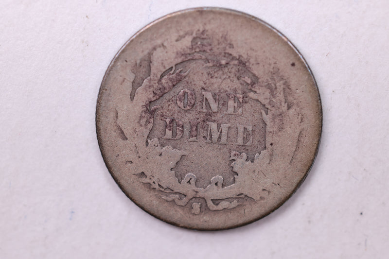 1891-S Seated Liberty Silver Dime., V.F., Store Sale