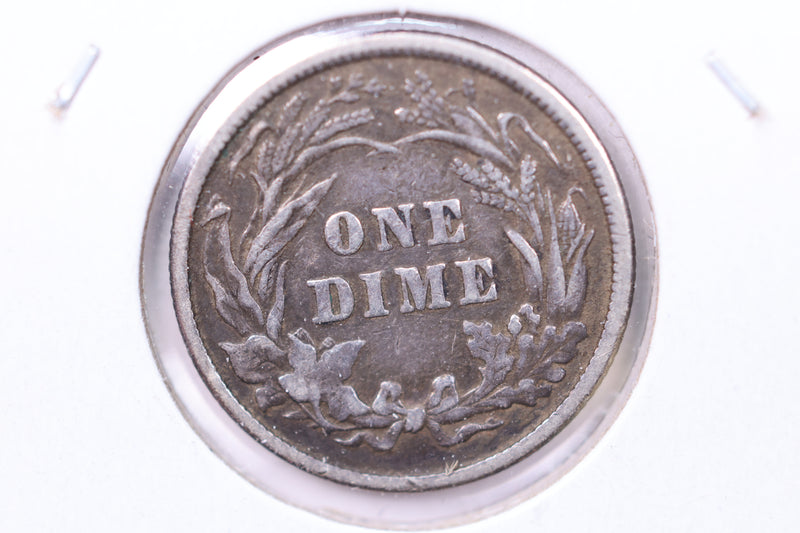 1892 Barber Silver Dime., V.F., Store Sale