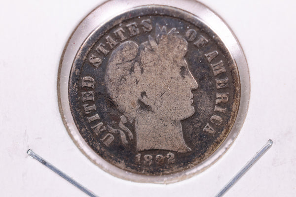 1892 Barber Silver Dime., Good., Store Sale #19184
