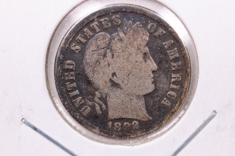 1892 Barber Silver Dime., Good., Store Sale