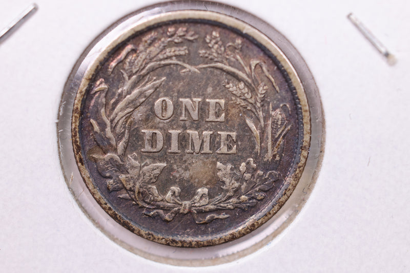 1893 Barber Silver Dime., V.F. +., Store Sale