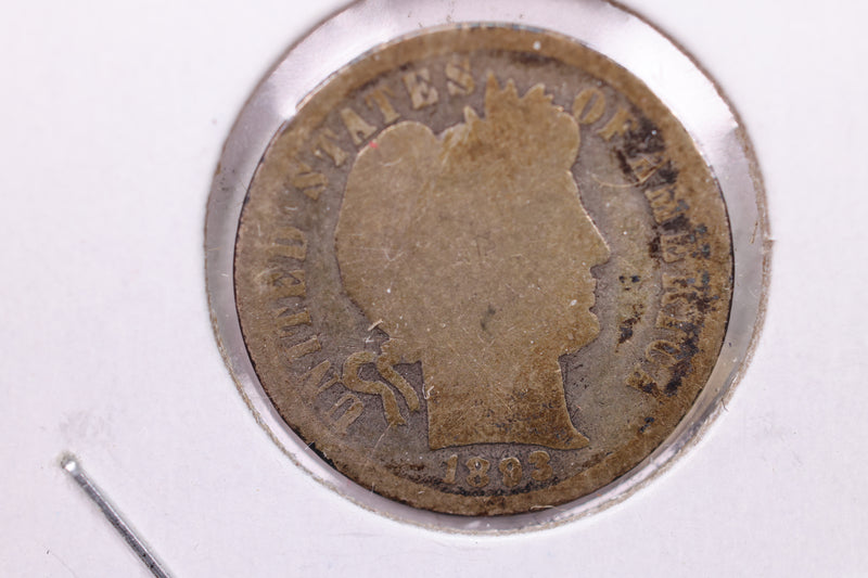 1893 Barber Silver Dime., Fair., Store Sale