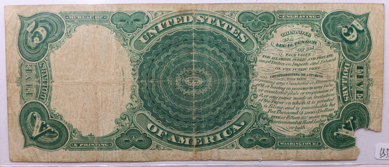 1907 $5., Legal Tender Note., Very Fine Circulated Currency., Store