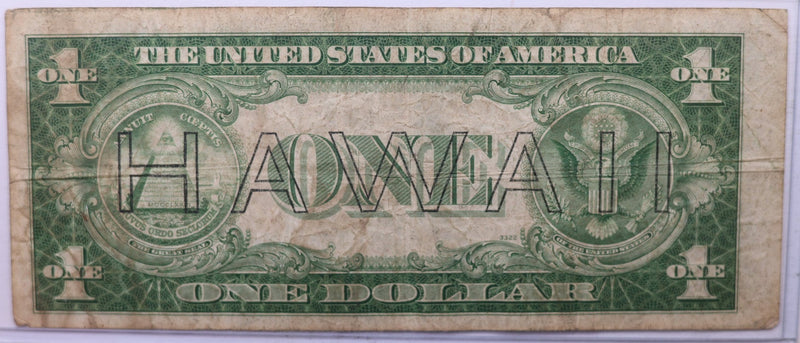 1935 A, $1., Silver Certificate., Hawaii Issue., Very Good., Store