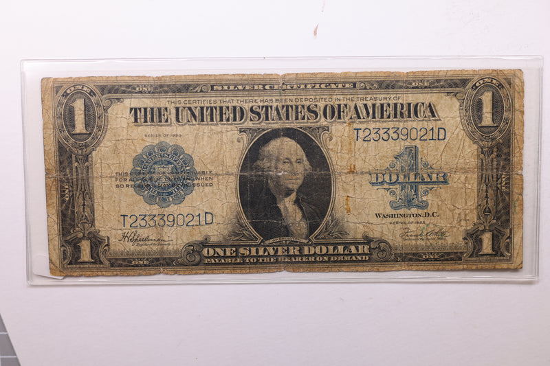 1923 $1 Silver Certificate., (Large)., "Horse Blanket"., Very Good., Store