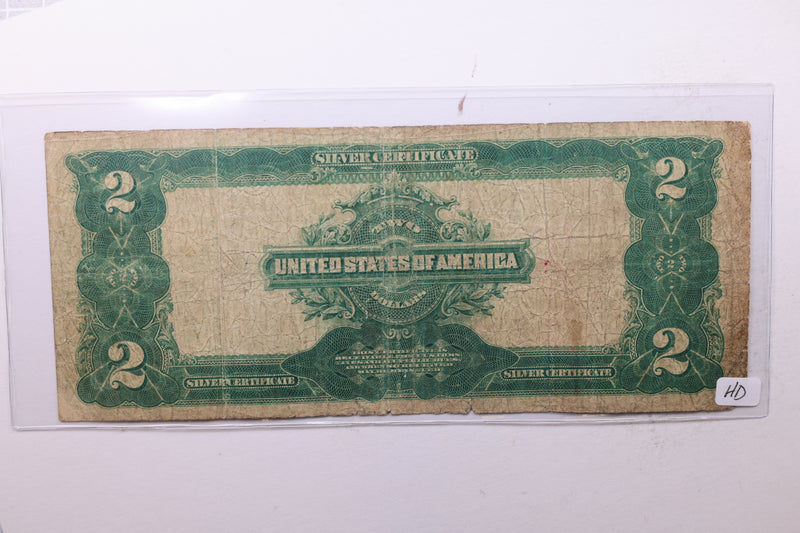 1899 $2 Silver Certificate., (Large)., Fine Circulated Note., Store