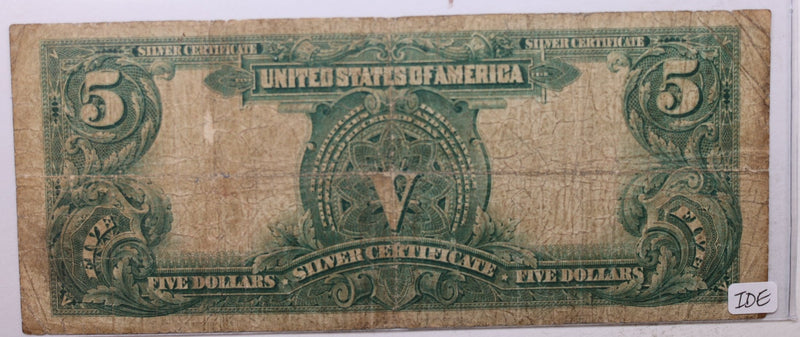 1899 $5 Silver Certificate., (Chief)., Fine Circulated Note., Store