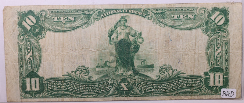 1902 $10, National Bank, CLEARFIELD, PA., #855., Circulated., Store #LNB003