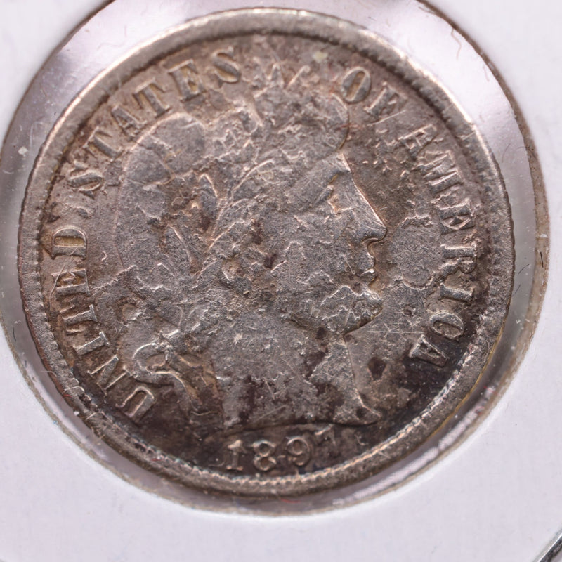 1897-O Barber Silver Dime., V.F. Details., Store Sale