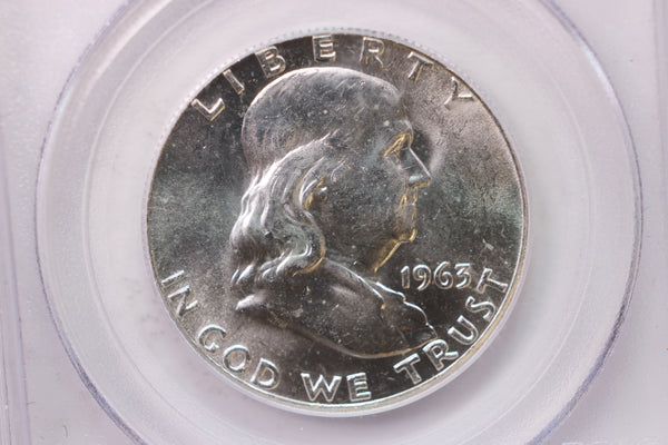 1963 Franklin Silver Half Dollar., PCGS MS-64., Store #GFR001