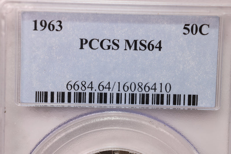 1963 Franklin Silver Half Dollar., PCGS MS-64., Store