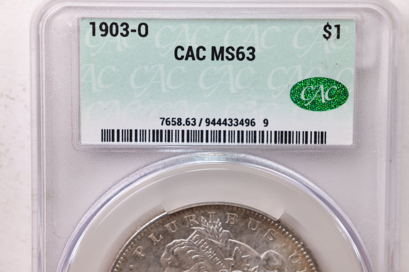 1903-O Morgan Silver Dollar., CAC Grading MS-63., Store