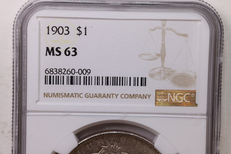 1903 Morgan Silver Dollar., NGC Graded MS-63., Store