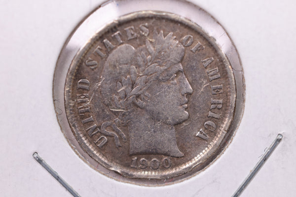 1900 Barber Silver Dime., V.F. Details., Store Sale #19350