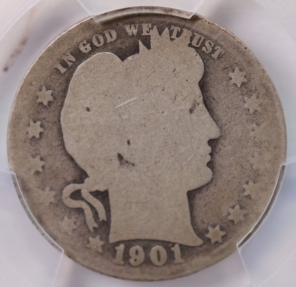 1901-S Barber Silver Quarter., PCGS Fair., Store #GBQ002