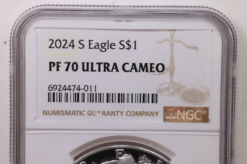 2024-S Proof American Silver Eagle., NGC PF-70., Store