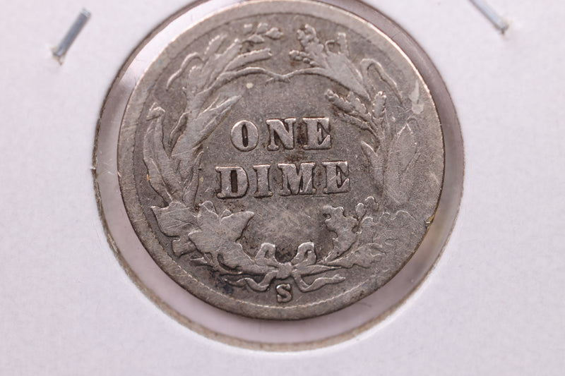 1900-S Barber Silver Dime., V.G., Store Sale