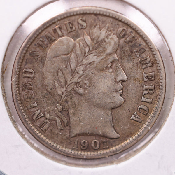 1901 Barber Silver Dime., X.F., Store Sale #19374