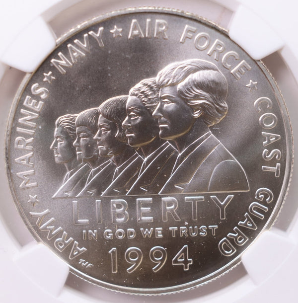 1994-W Women Veterans Memorial., Commemorative., NGC MS-70., Store #GMC007